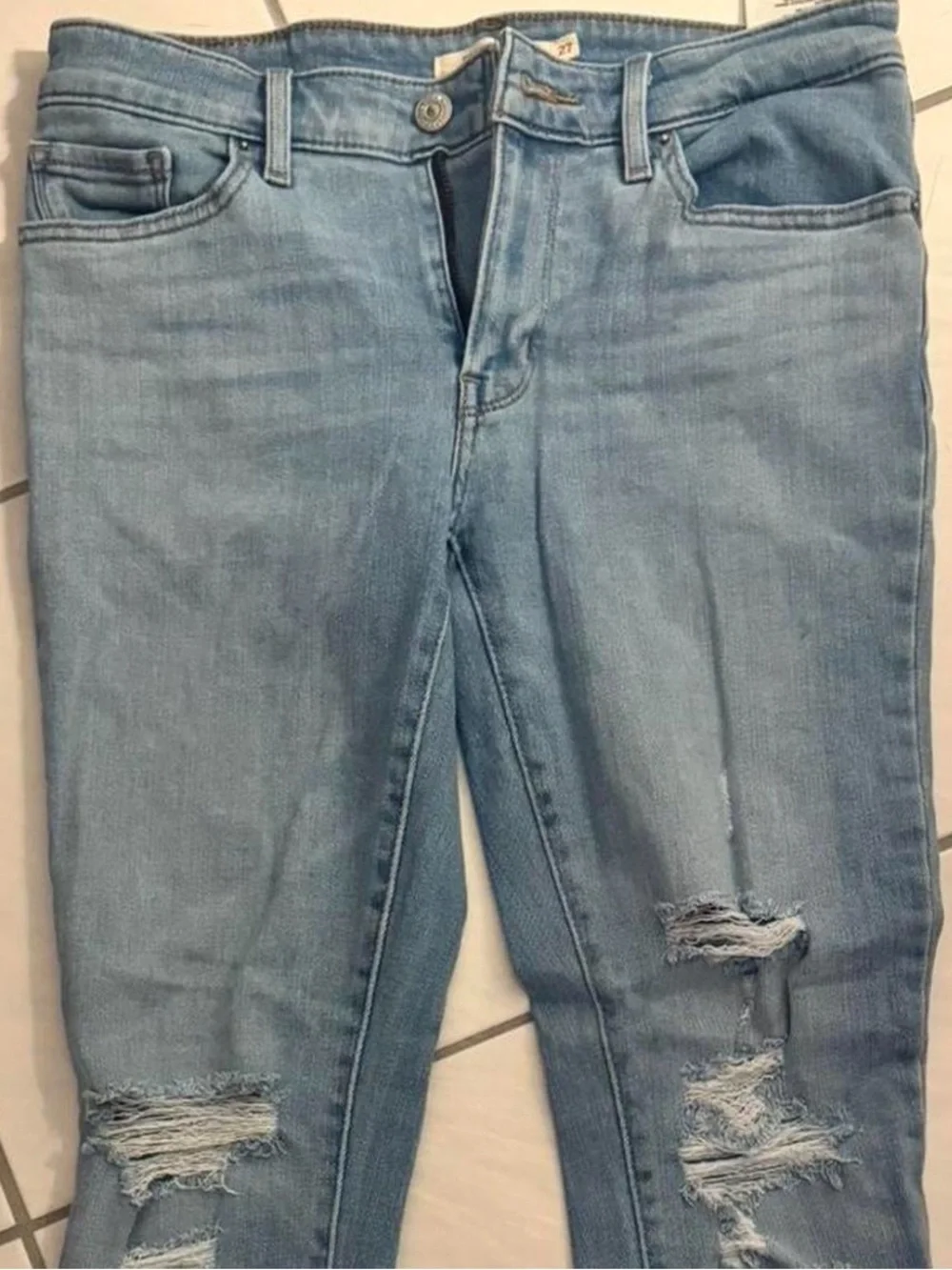 Levi's Women's Light Wash High-Rise skinny ankle Denim Jeans